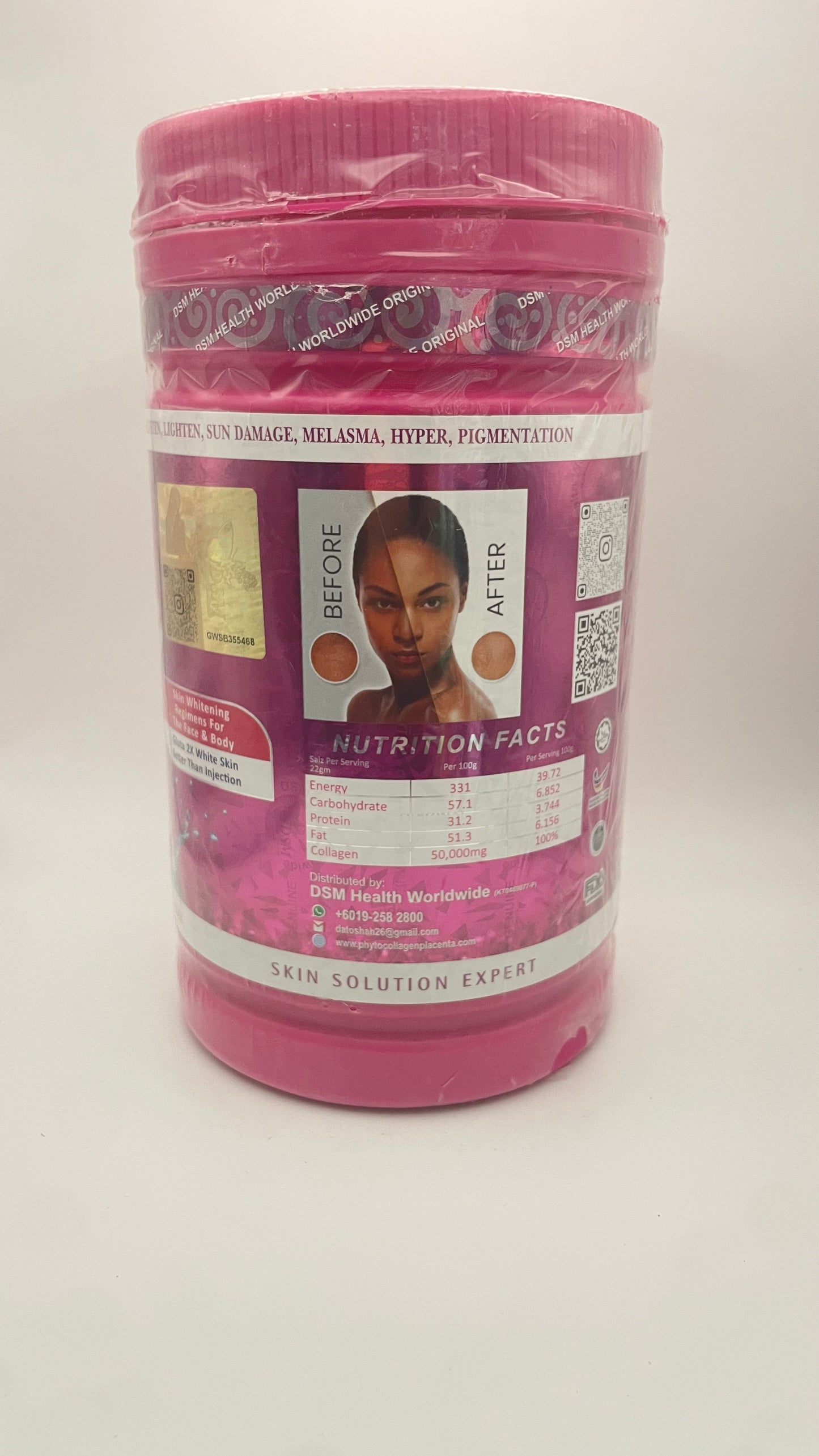 Glitter L-Glutathione plus Collagen powder supplement