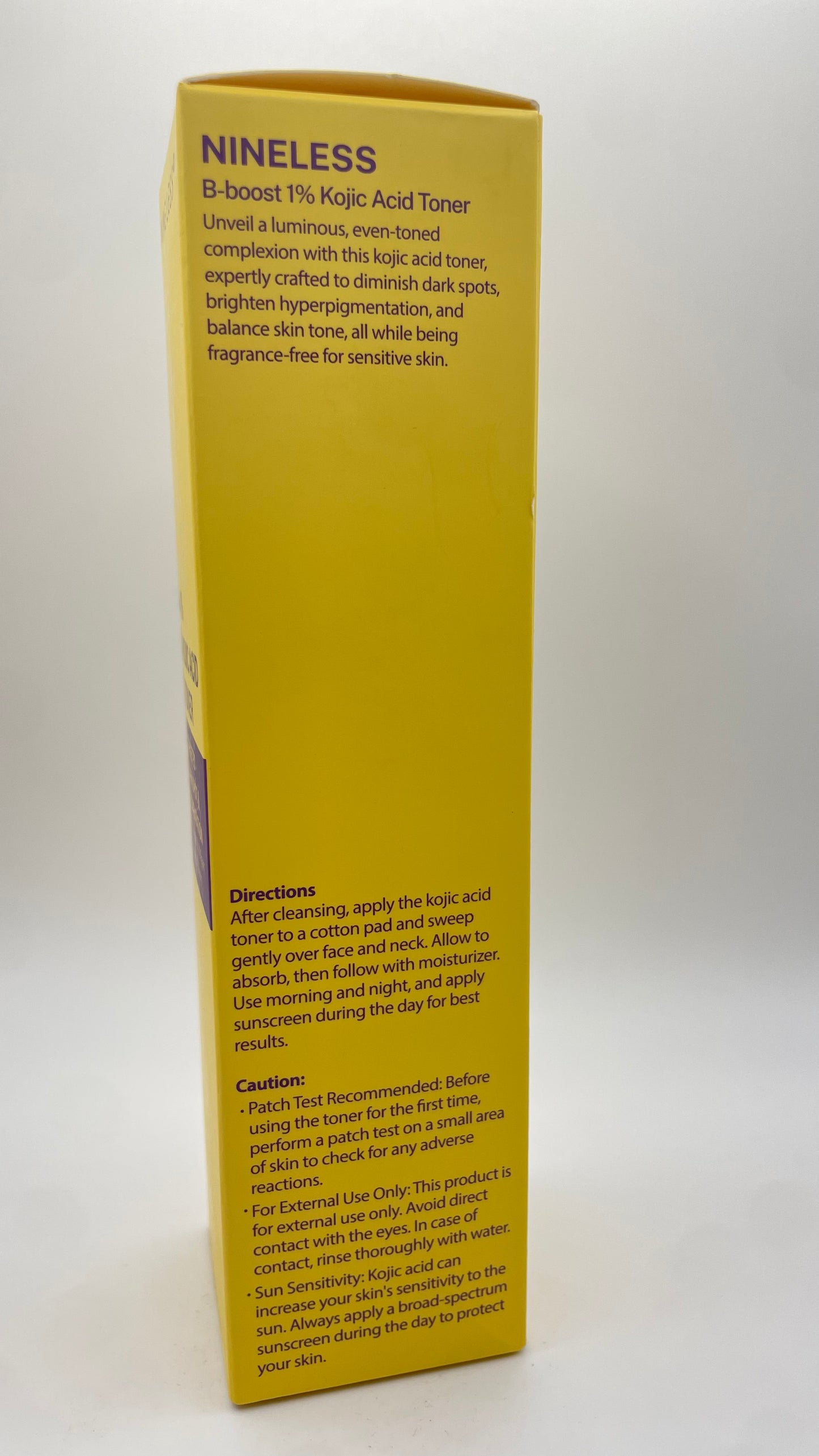 Nineless kojic acid toner