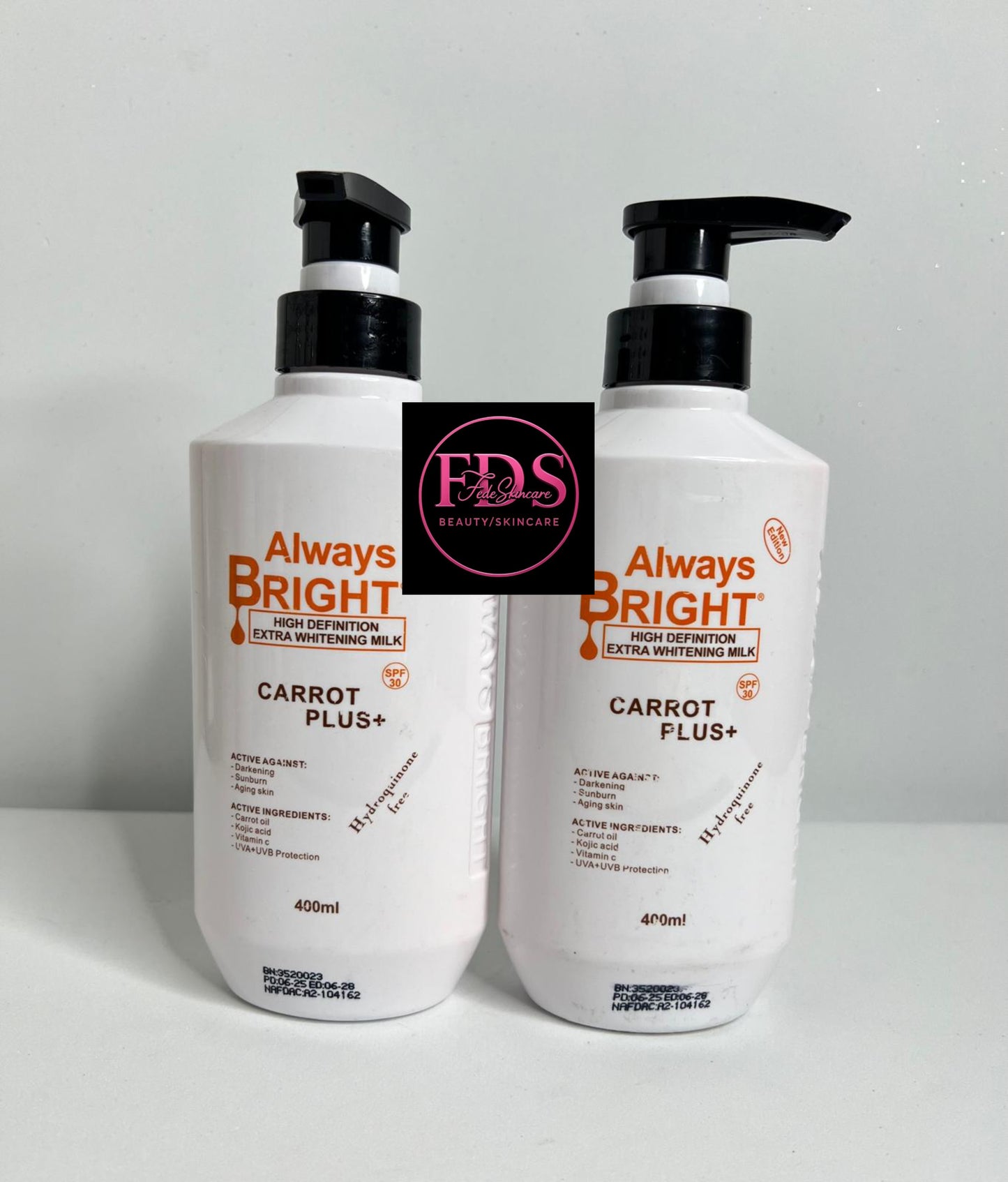 Always
BRIGHT®
HIGH DEFINITION
EXTRA WHITENING MILK