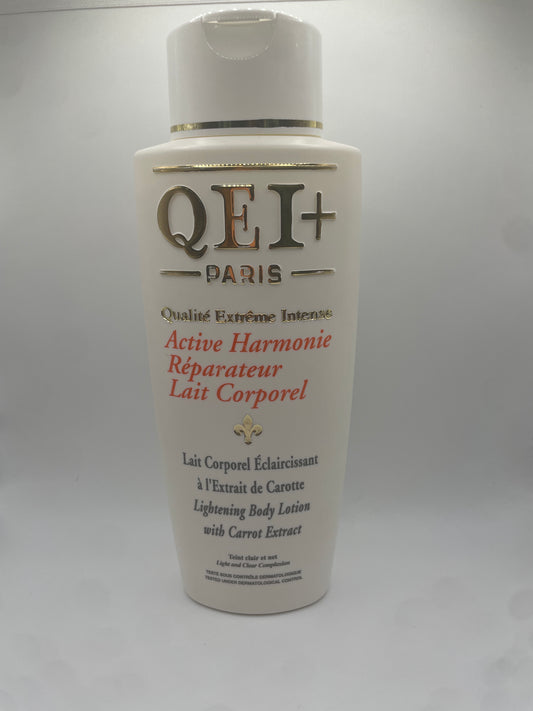 QEI+
- PARIS —
Qualité Extrême Intense
Active Harmonie
Réparateur
Lait Corporel