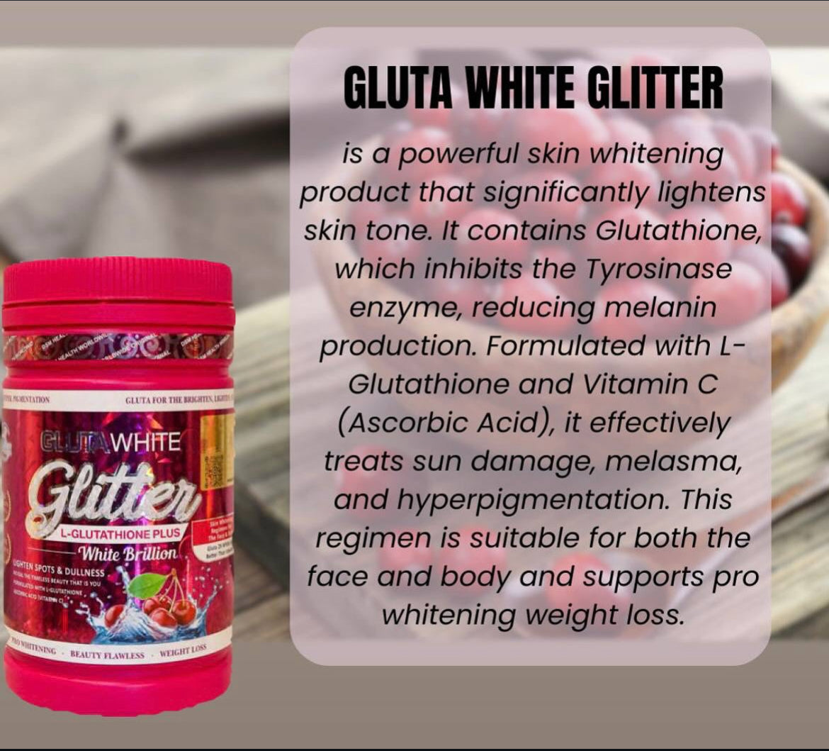 Glitter L-Glutathione plus Collagen powder supplement