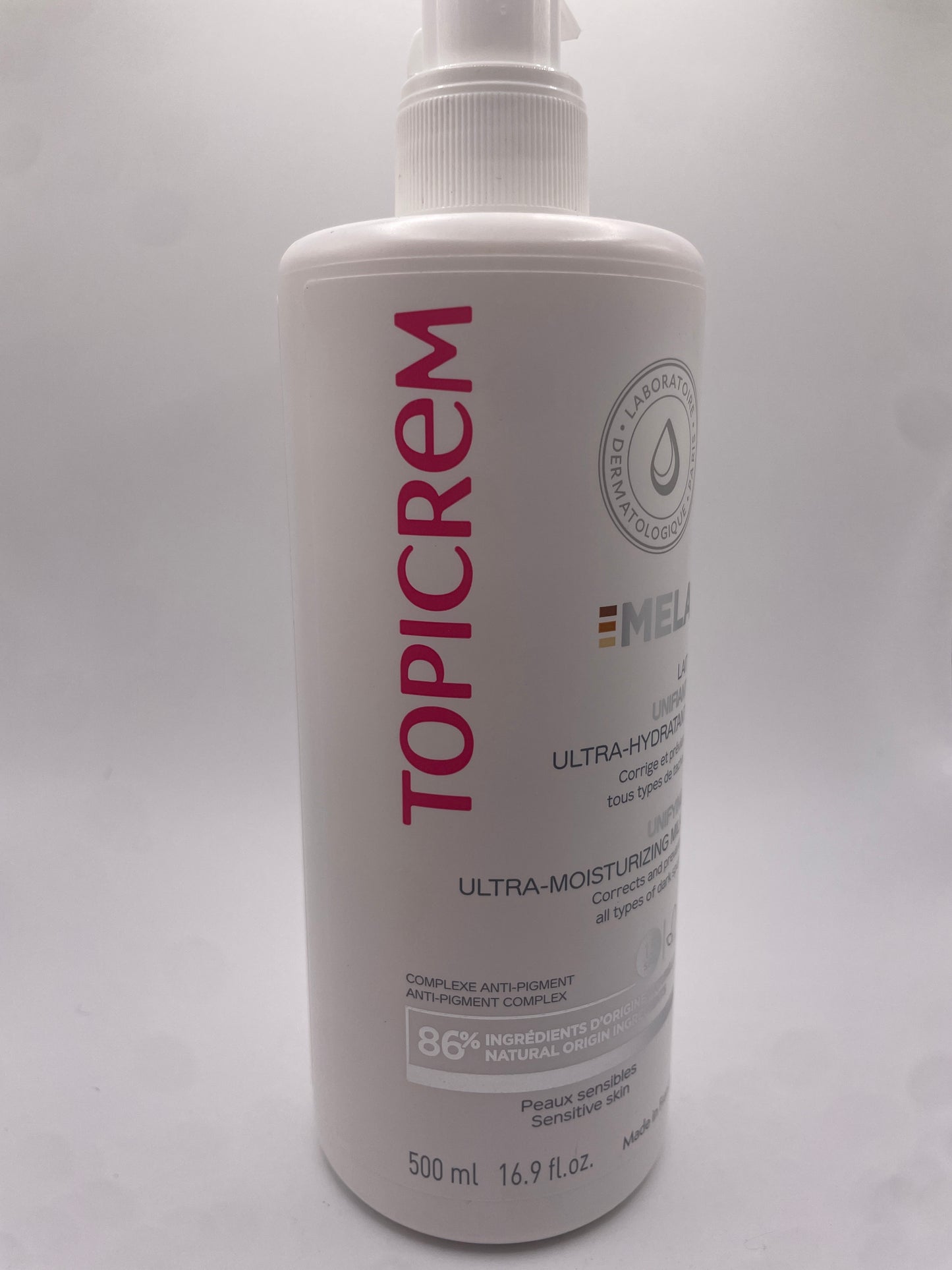 Topicrem Mela UNIFYING
ULTRA-MOISTURIZING MILK
Corrects and prevents all types of dark spots
