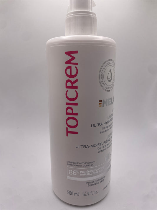 Topicrem Mela UNIFYING
ULTRA-MOISTURIZING MILK
Corrects and prevents all types of dark spots