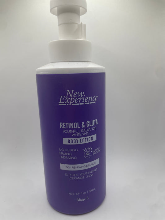 RETINOL & GLUTA YOUTHFUL RADIANCE
BODY LOTION
LIGHTENING