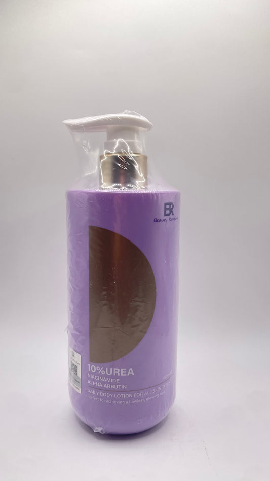 BEAUTY ROUTINE 10% UREA
NIACINIAMIDE
ALPHA ARBUTIN
DAILY BODY LOTION FOR ALL SKIN TYPES
Perfectefpr achieving a flawless; glowing