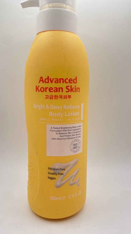 Advanced
Korean Skin
Bright & Dewy Radiance
Body Lotion