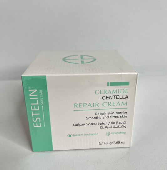 ESTELIN CERAMIDE
+ CENTELLA
REPAIR CREAM
Repair skin barrier
Smooths and firms skin