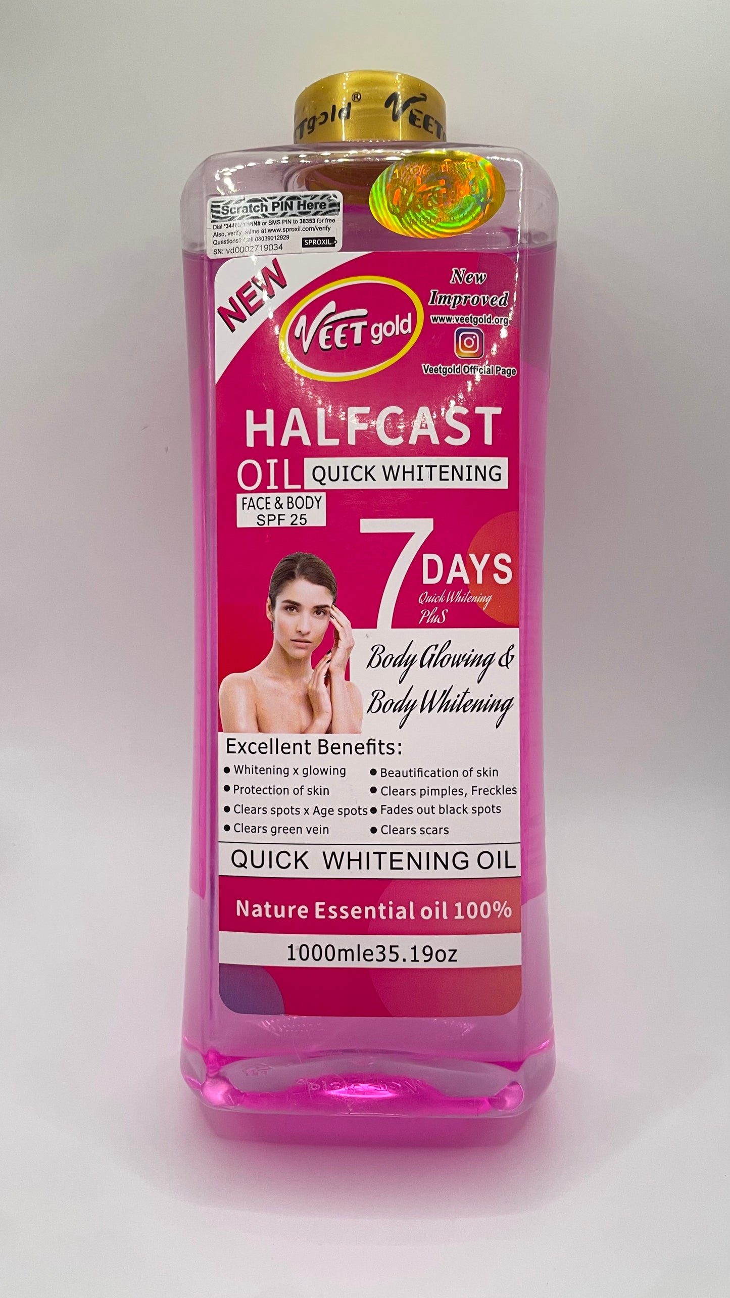 Veetgold halfcast body oil