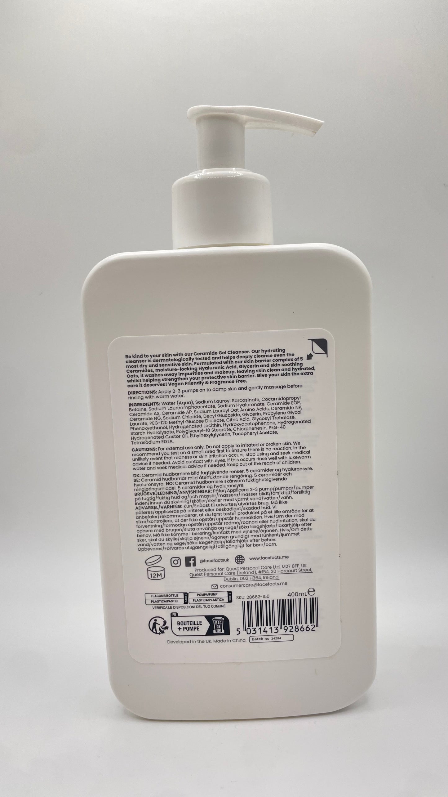 Face facts ceramide hydrating gentle cleanser
