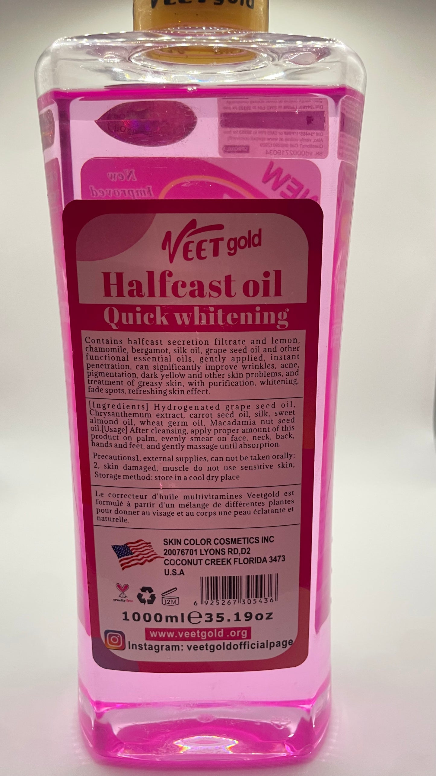 Veetgold halfcast body oil