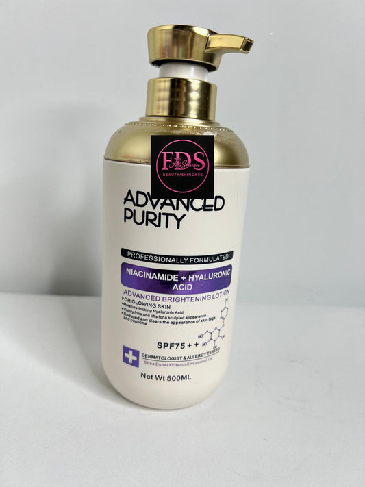 Advanced Purity Niacinamide +Hyaluronic Acid Moisturising + Brightening Body Lotion.