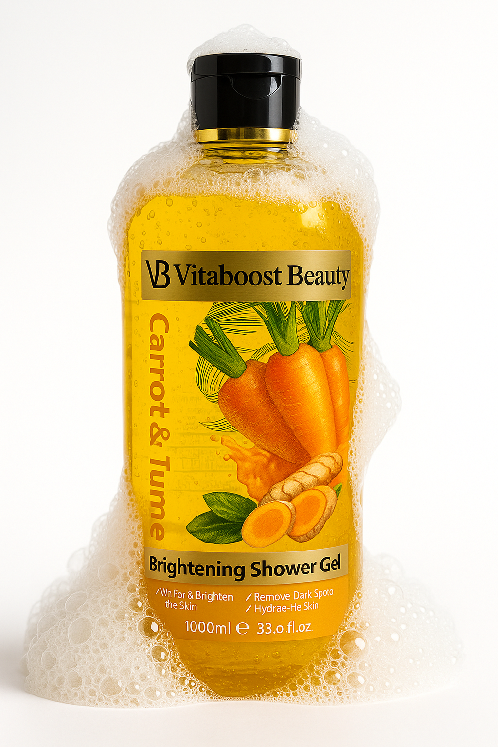 Vitaboost Beauty (Carrot & Turmeric)Brightening Shower gel.