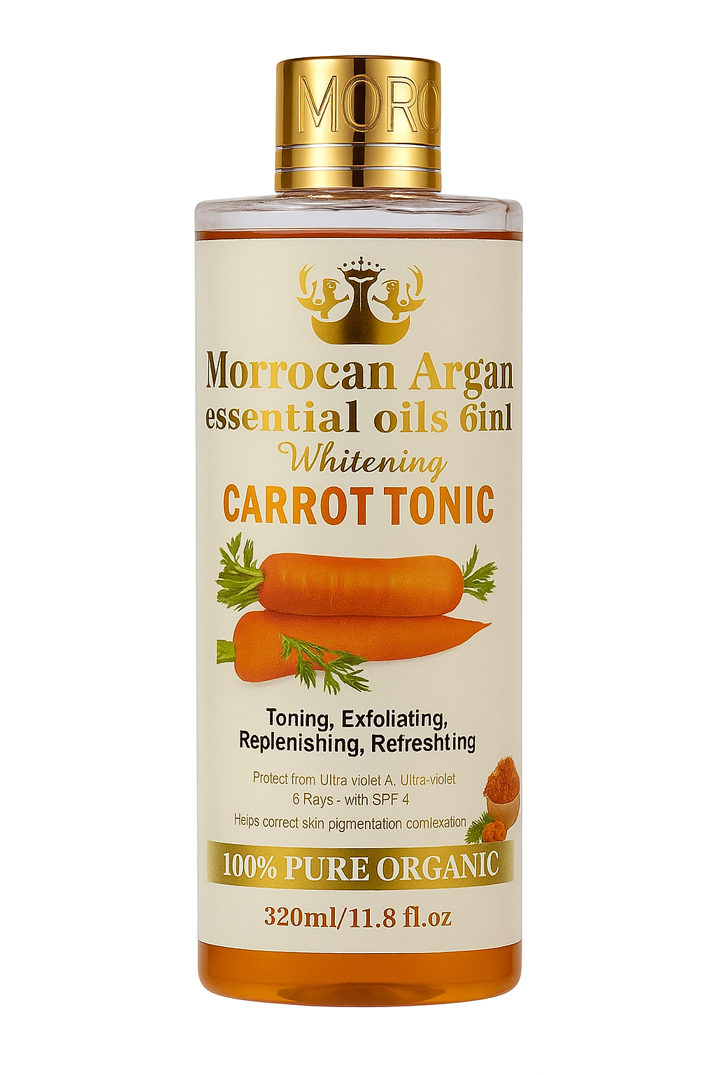 Moroccan Argan Essential Oils 6-in-1 Whitening Carrot Tonic